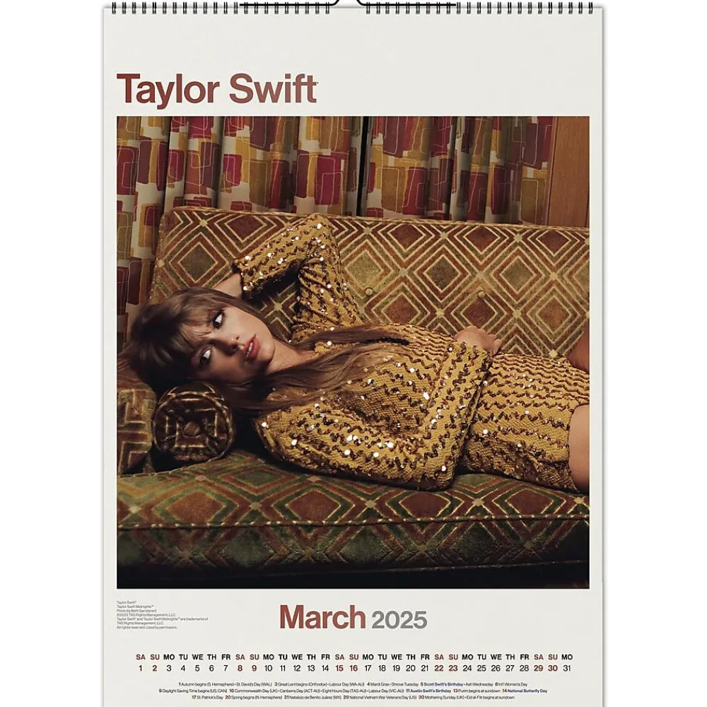2025 Calendars|BrownTrout 2025 Taylor Swift 11.7" x 16.5" Monthly Wall Calendar (9798330700011)