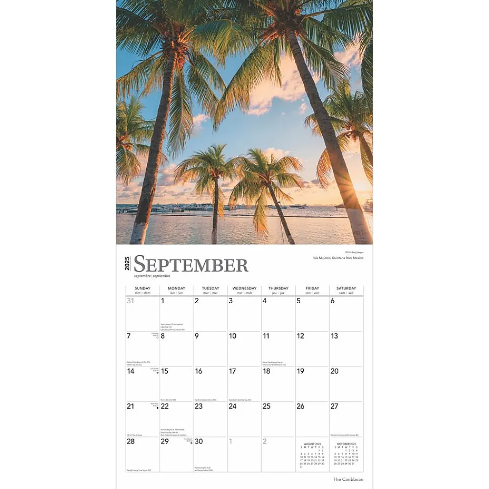 2025 Calendars|BrownTrout 2025 The Caribbean 12" x 12" Monthly Wall Calendar (9781975474584)