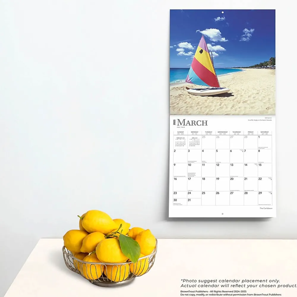 2025 Calendars|BrownTrout 2025 The Caribbean 12" x 12" Monthly Wall Calendar (9781975474584)