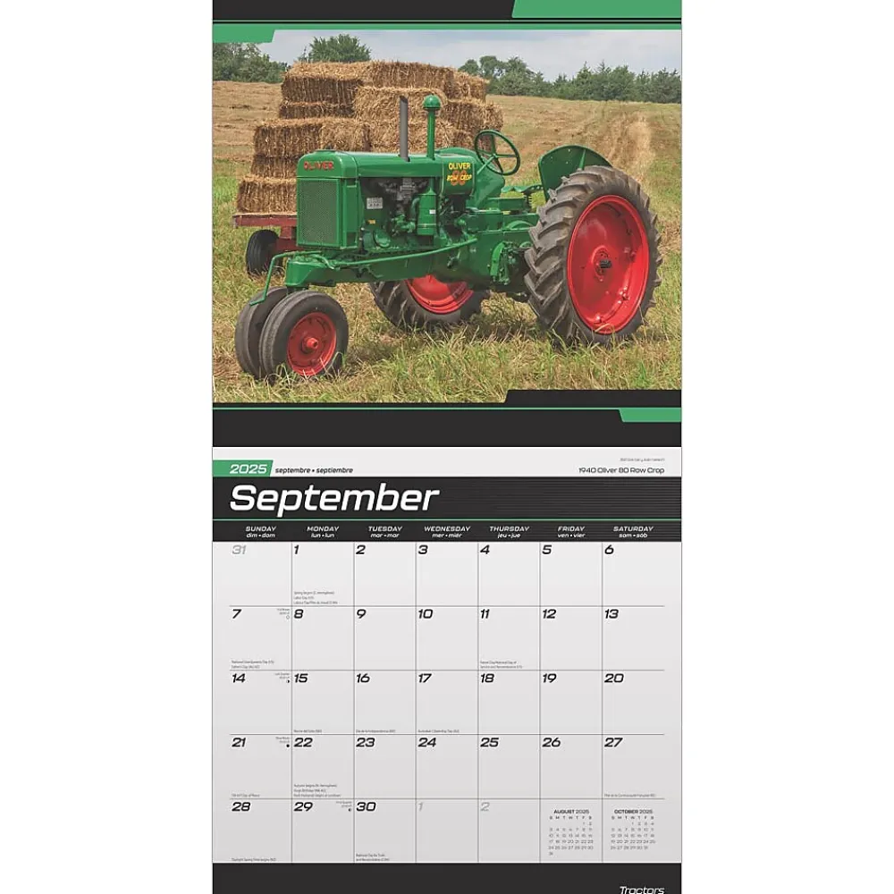 2025 Calendars|BrownTrout 2025 Tractors 12" x 12" Monthly Square Wall Calendar (9781975477868)