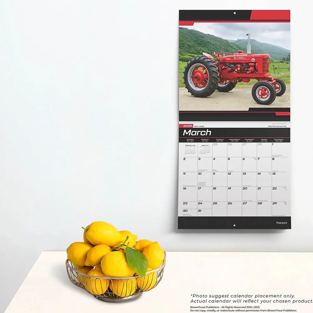 2025 Calendars|BrownTrout 2025 Tractors 12" x 12" Monthly Square Wall Calendar (9781975477868)