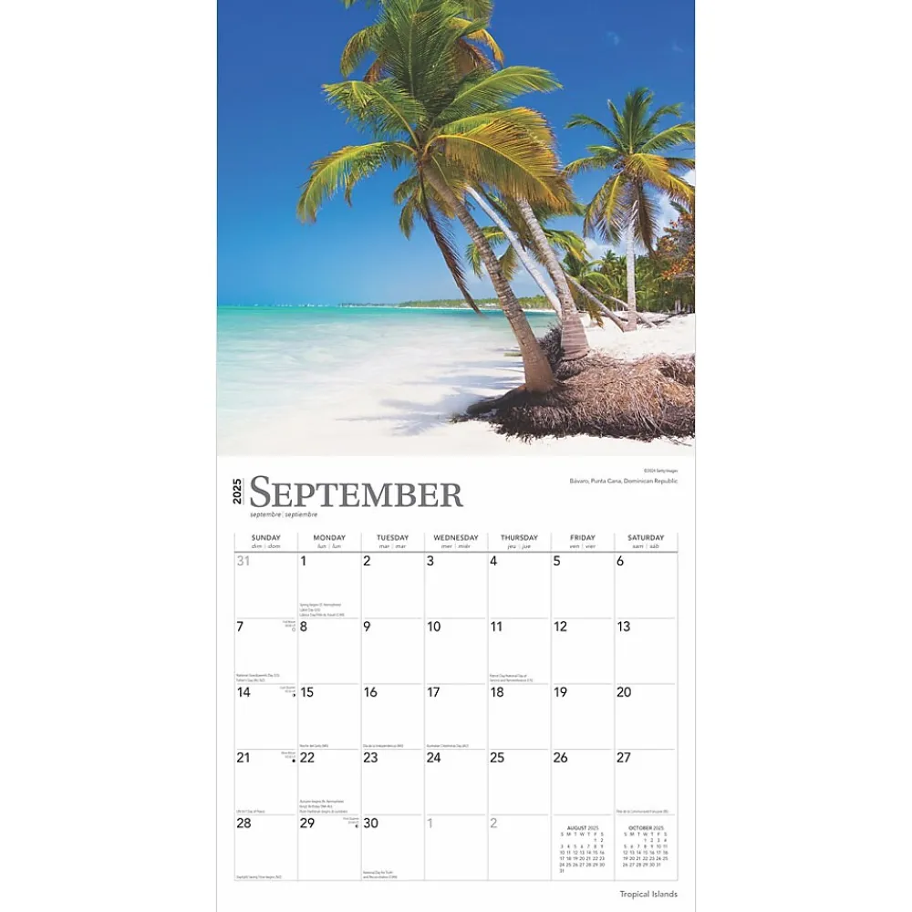 2025 Calendars|BrownTrout 2025 Tropical Islands 12" x 12" Monthly Wall Calendar (9781975477899)