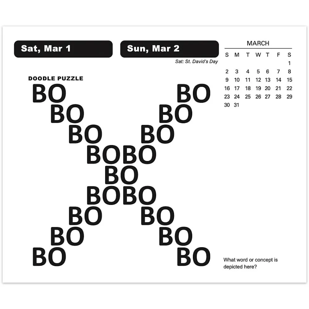 2025 Calendars|Cal Ink 2025 Brain Games 6" x 5" Day-to-Day Desktop Box Calendar (9781645915881)