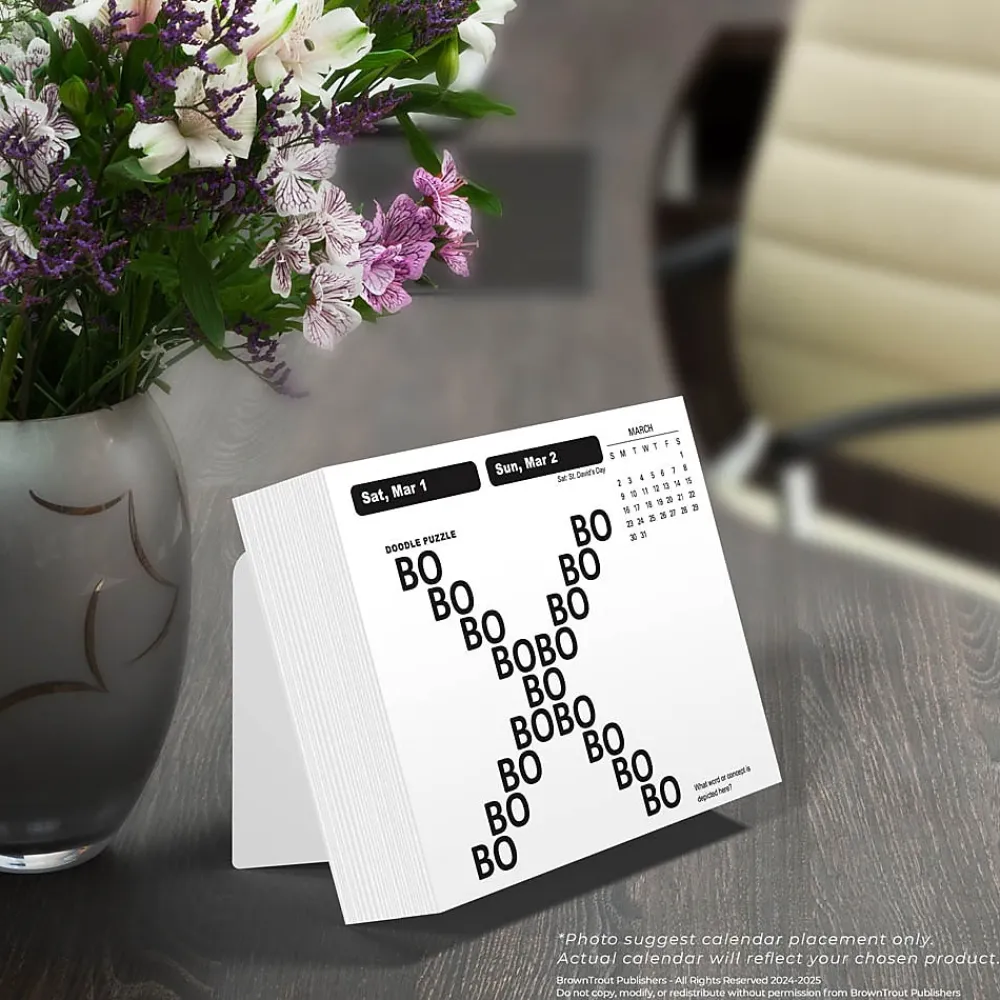 2025 Calendars|Cal Ink 2025 Brain Games 6" x 5" Day-to-Day Desktop Box Calendar (9781645915881)