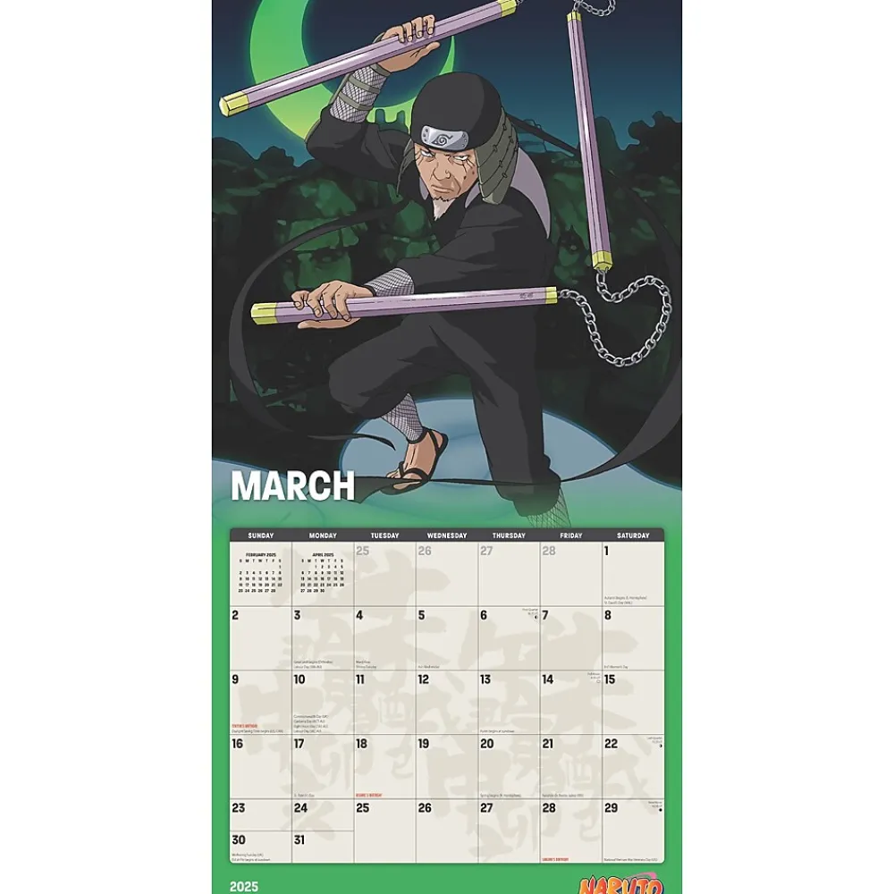 2025 Calendars|Cal Ink 2025 Naruto 12" x 12" Monthly Wall Calendar (9781645916864)