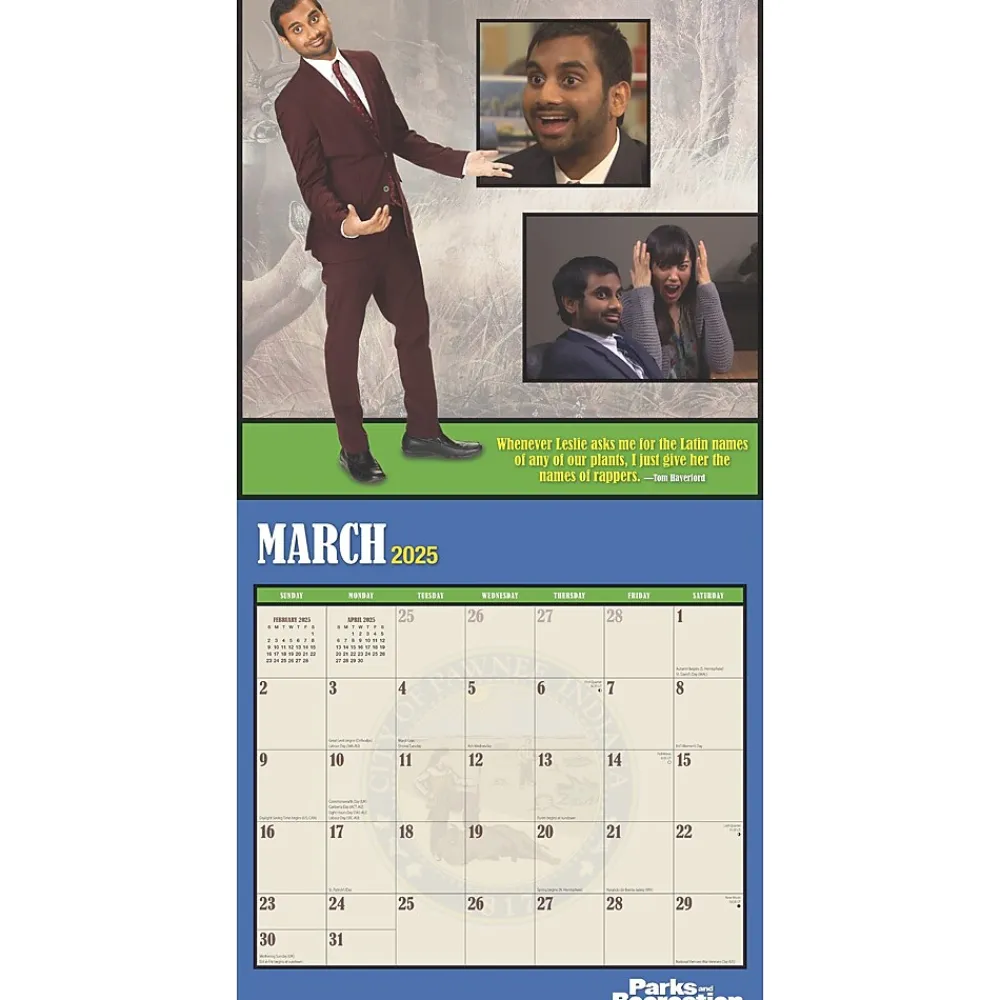 2025 Calendars|Cal Ink 2025 Parks and Recreation 12" x 12" Monthly Wall Calendar (9781645916956)