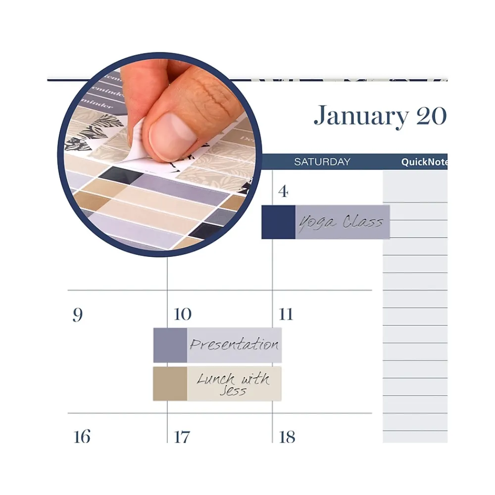 2025 Planners|Cambridge 2025 Blockprint 5.5" x 8.5" Weekly & Monthly Planner, Hardcover, Blue (1724-200-25)