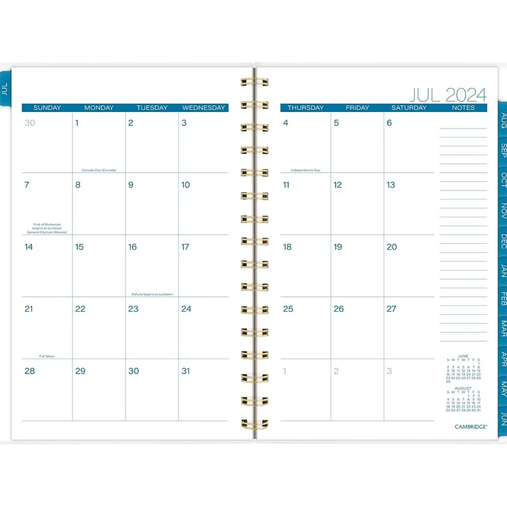 Academic Planners|Cambridge 2024-2025 Chromatic 5.5" x 8.5" Academic Weekly & Monthly Planner, Poly Cover, Multicolor (1715-200A-25)