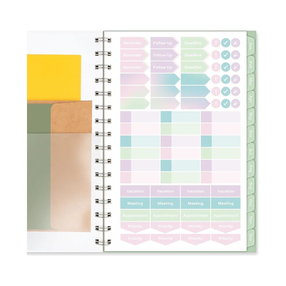 2025 Planners|Cambridge 2025 Ombre 5.5" x 8.5" Weekly & Monthly Planner, Poly Cover, Multicolor (1731-200-25)