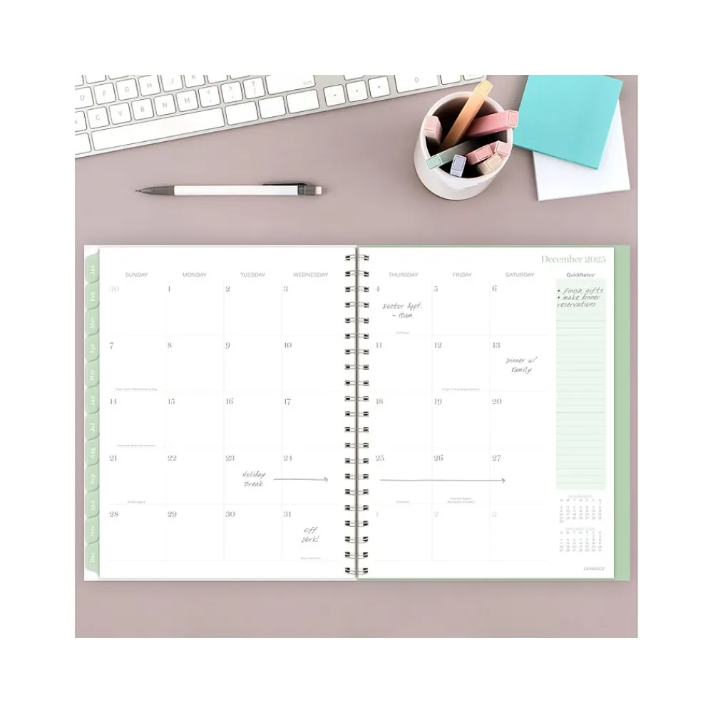 2025 Planners|Cambridge 2025 Ombre 8.5" x 11" Weekly & Monthly Planner, Poly Cover, Multicolor (1731-905-25)