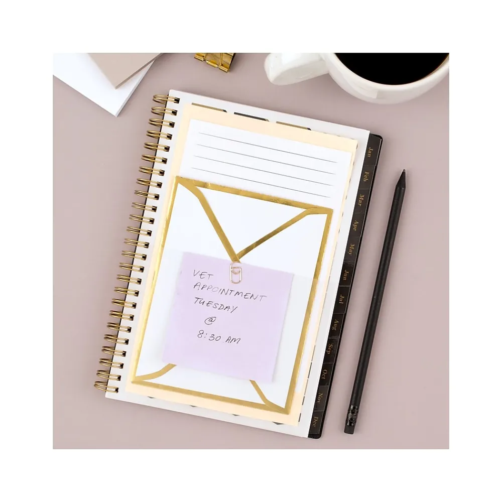 2025 Planners|Cambridge 2025 Radiate 5.5" x 8.5" Weekly & Monthly Planner, Poly Cover, Black/Gold (1725-200-25)