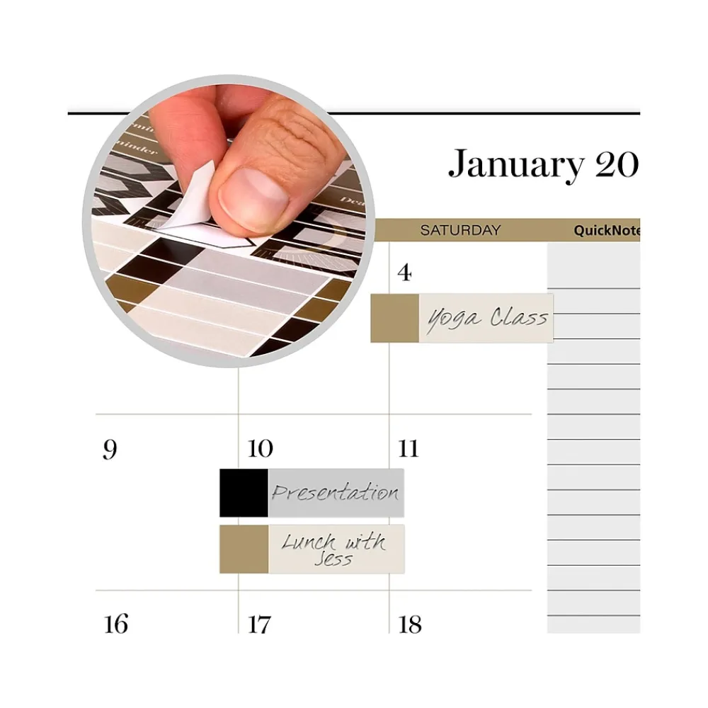 2025 Planners|Cambridge 2025 Radiate 5.5" x 8.5" Weekly & Monthly Planner, Poly Cover, Black/Gold (1725-200-25)
