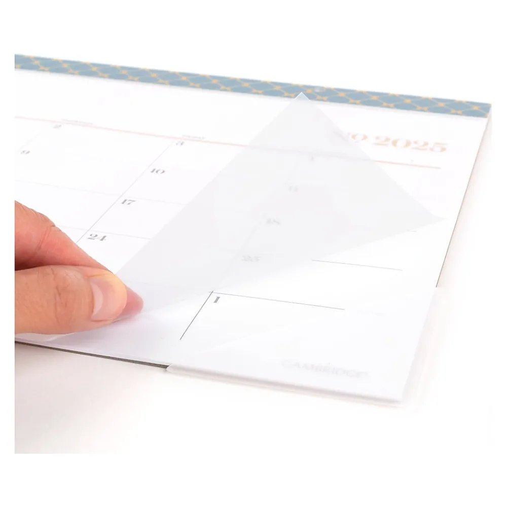 2025 Calendars|Cambridge 2025 WorkStyle 17.75" x 11" Monthly Desk Pad Calendar, Seaside Blue (1606-705-12-25)