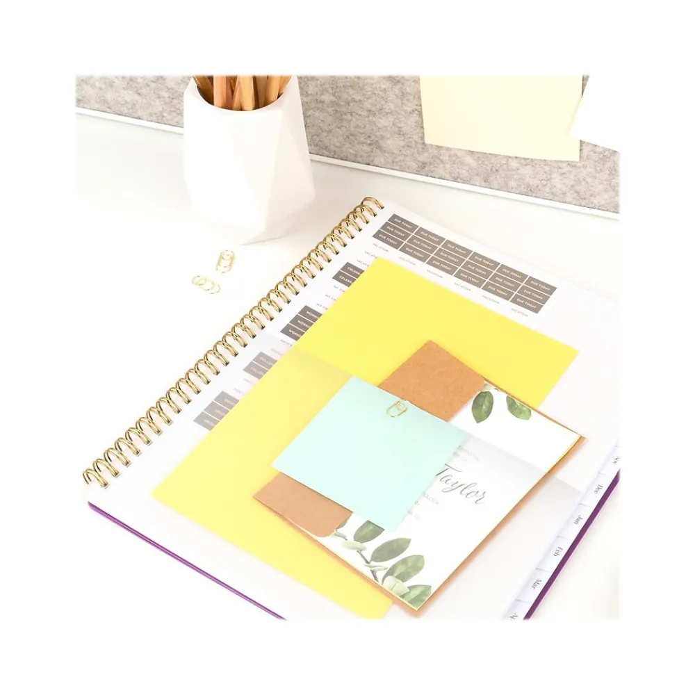 Academic Planners|Cambridge 2024-2025 WorkStyle Balance Purple Swirl 8.5" x 11" Academic Weekly & Monthly Planner, Poly Cover, Purple/Gold