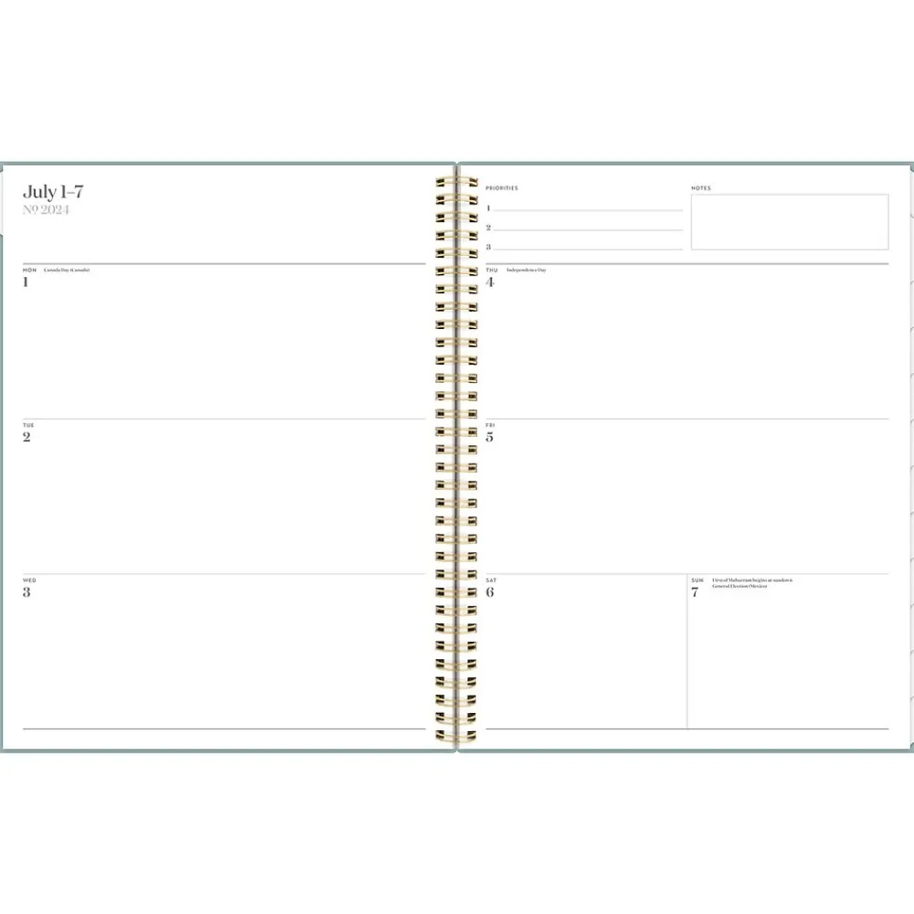 Academic Planners|Cambridge 2024-2025 WorkStyle Classic 8.5" x 11" Academic Weekly & Monthly Planner, Poly Cover, Mellow Frost