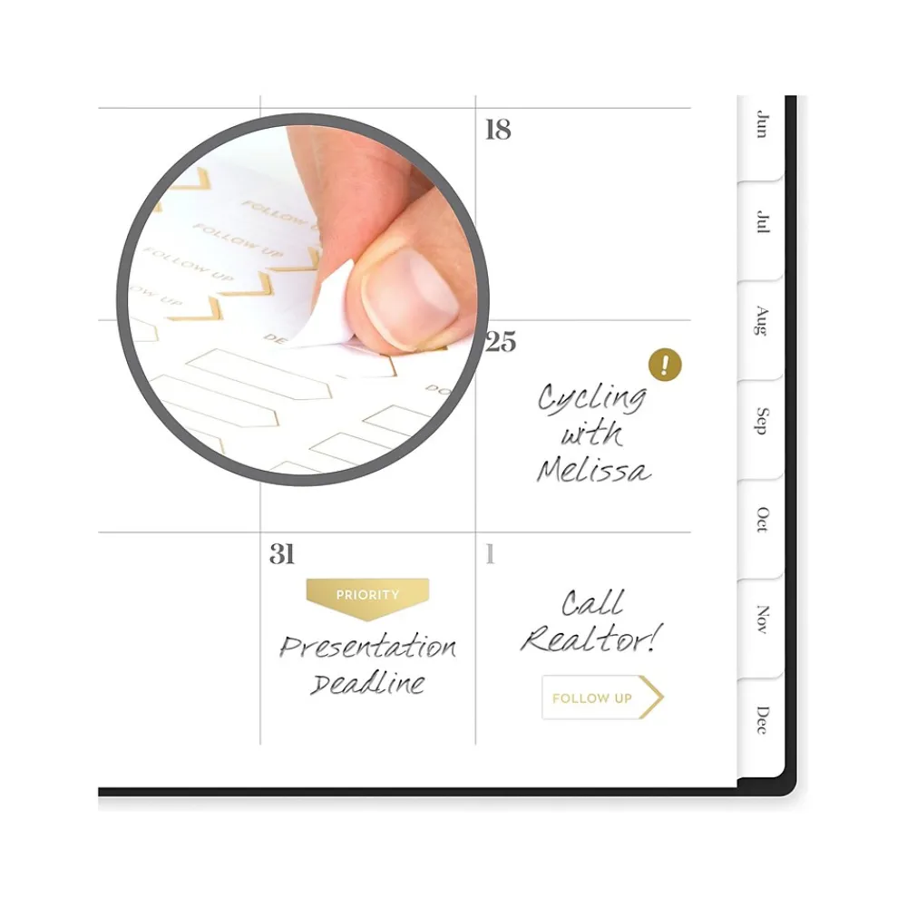 2025 Planners|Cambridge 2025 WorkStyle Classic 8.5" x 11" Weekly & Monthly Planner, Poly Cover, Black/Gold (1606-905-05-25)