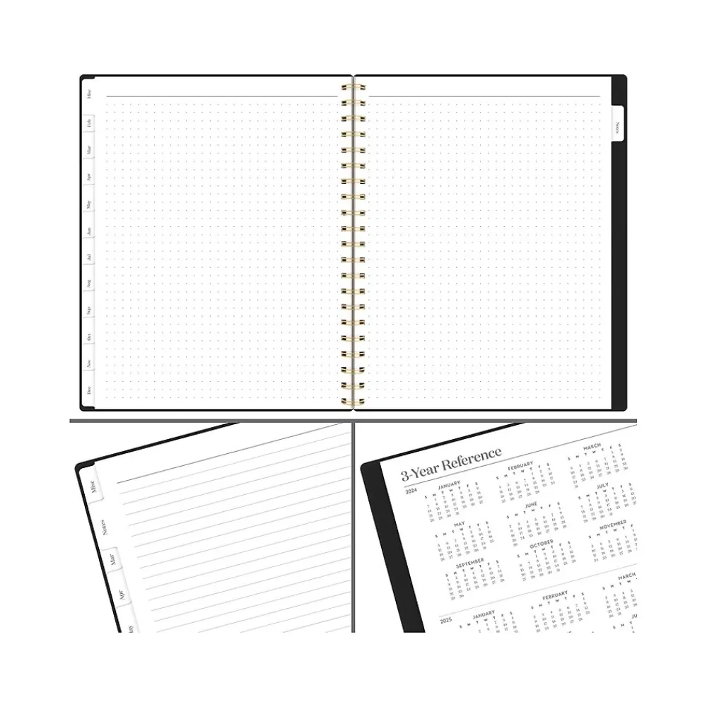 2025 Planners|Cambridge 2025 WorkStyle Classic 8.5" x 11" Weekly & Monthly Planner, Poly Cover, Black/Gold (1606-905-05-25)