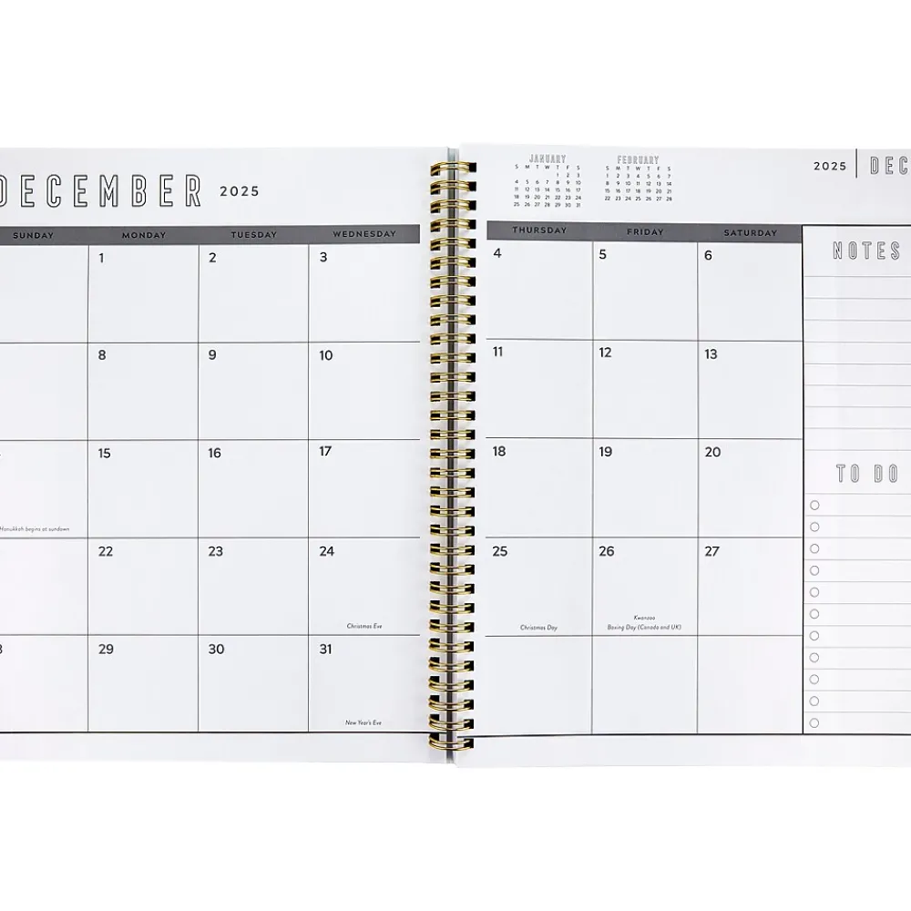 Academic Planners|Eccolo 2024-2025 8" x 11" Academic Weekly & Monthly Planner, Poly Cover, Blue (AY25-401A)