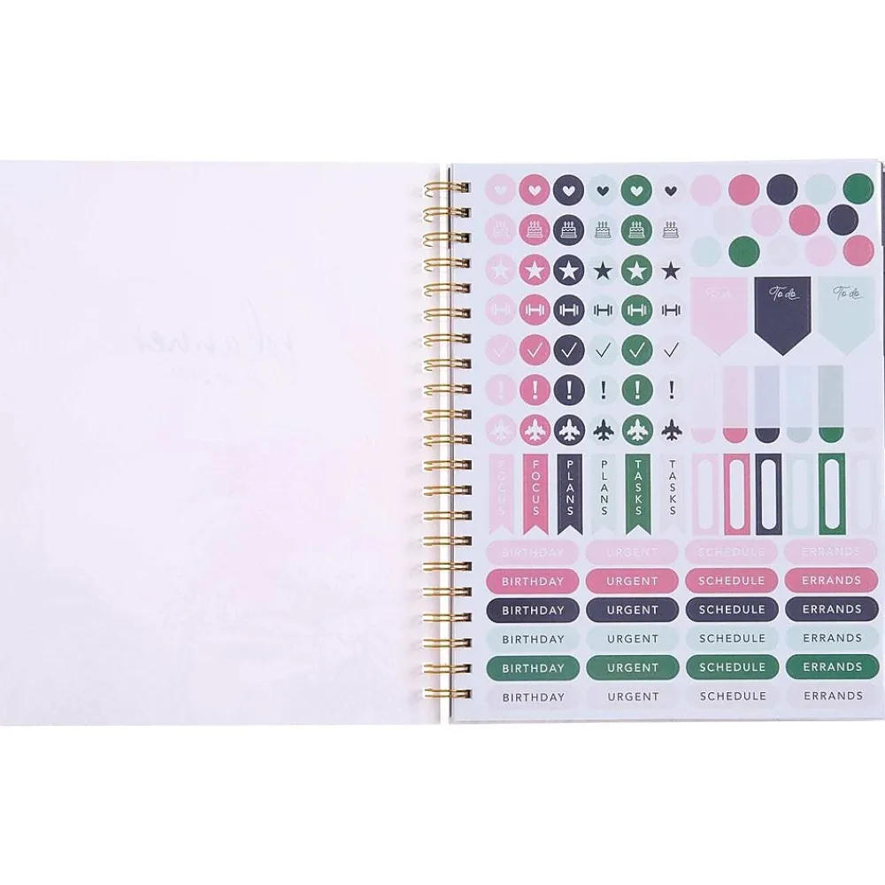 Academic Planners|Gartner Studios 2024-2025 Pink Palm Tree 9.13" x 11.3" Academic Weekly & Monthly Planner, Plastic Cover, Pink (175671)