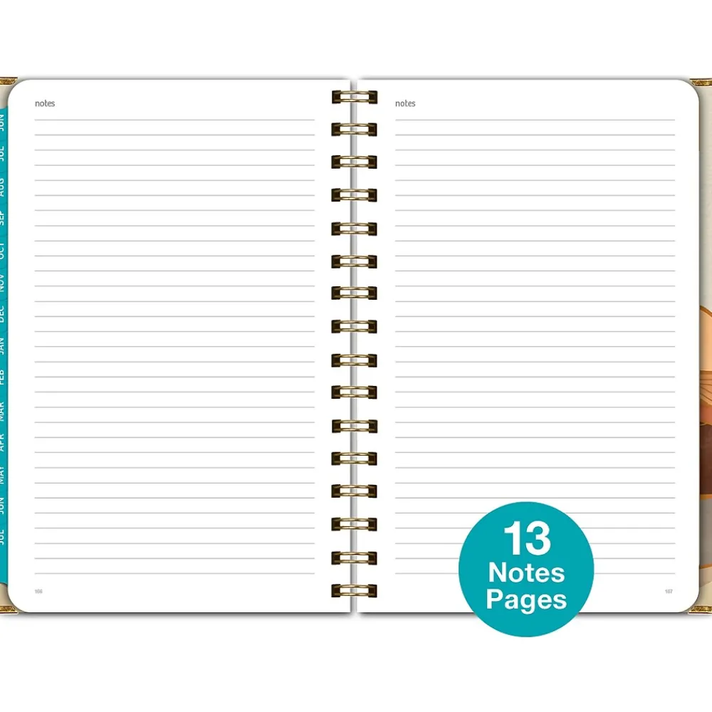 Academic Planners|Global Printed Products 2024-2025 Golden Desert 5.5" x 8" Academic Weekly & Monthly Planner, Paper Cover, Multicolor