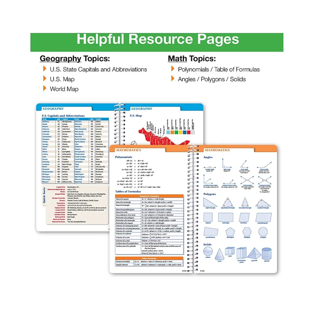 Academic Planners|Global Printed Products 2024-2025 White Brick 5.5" x 8.5" Weekly & Monthly Student Planner, Paper Cover (SC24-SM-5585-S)