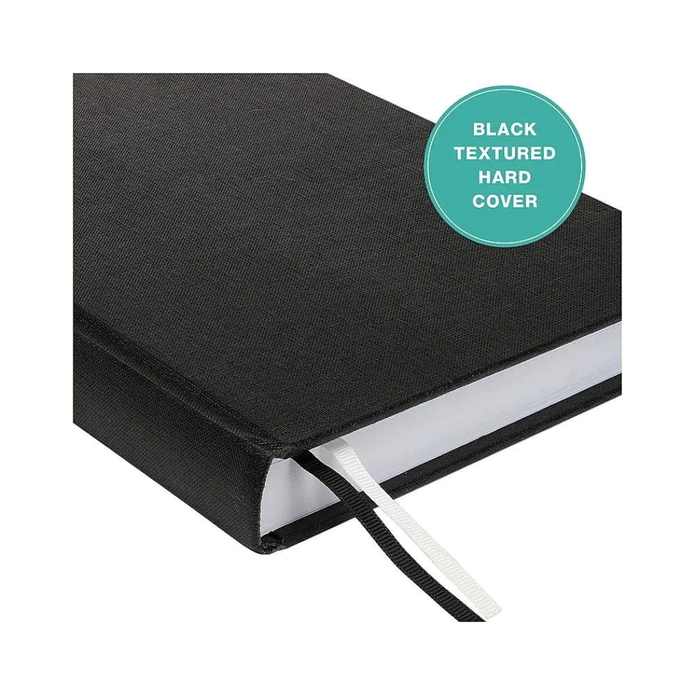 2025 Planners|Global Printed Products 2025 8" x 12.5" Daily Planner, Cardboard Cover, Black (SPLS-SDCY25-BK)