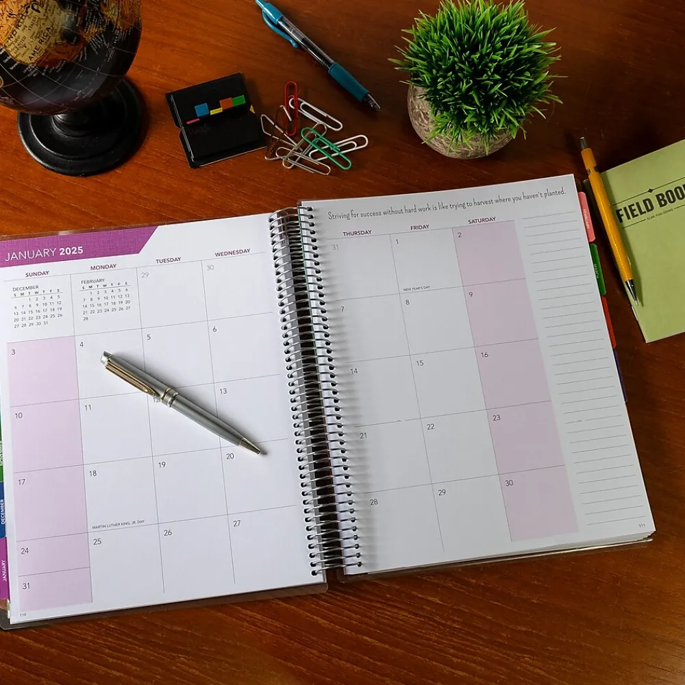 Academic Planners|Global Printed Products 2024-2025 Deluxe Teacher 8.5" x 11" Academic Year Planner, Paper Cover, Multicolor (DTP-AY24-0044)