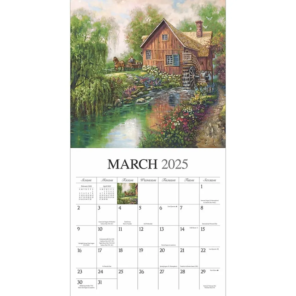 2025 Calendars|Hopper Studios 2025 Bygone Days 12" x 12" Monthly Square Wall Calendar (9781773728131)