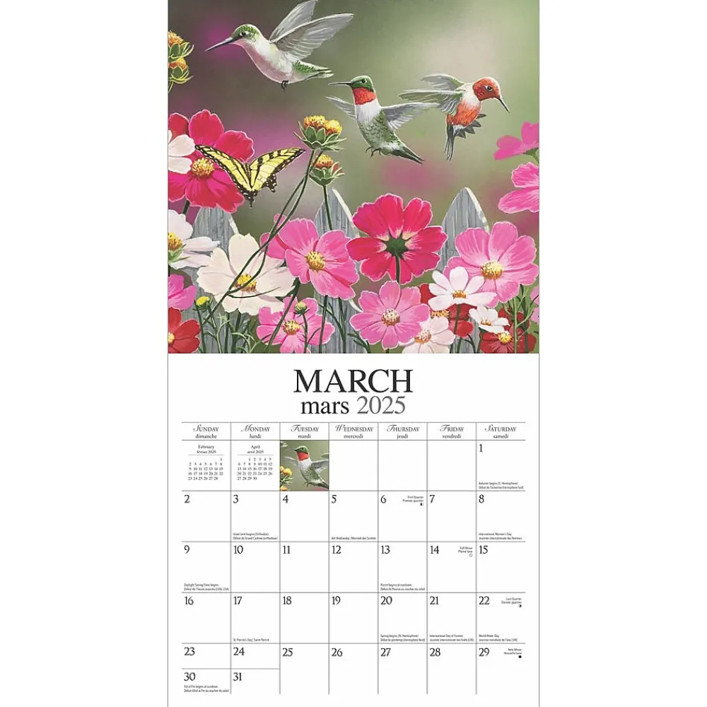 2025 Calendars|Hopper Studios 2025 Feathered Friends Amis a Plumes 12" x 12" Monthly Wall Calendar (9781773728223)