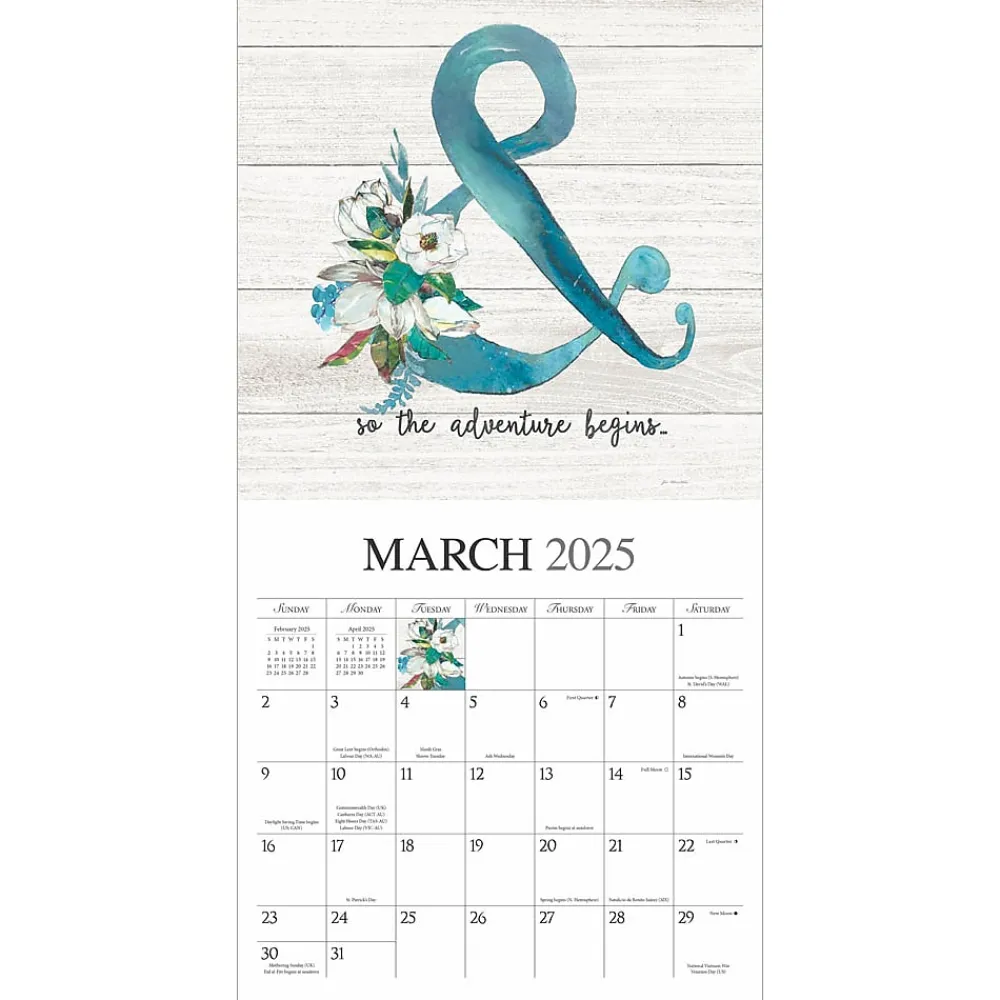 2025 Calendars|Hopper Studios 2025 Love The Journey 12" x 24" Monthly Square Wall Calendar (9781773728179)