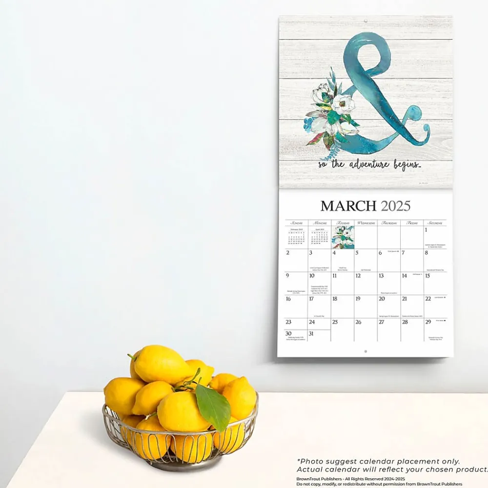 2025 Calendars|Hopper Studios 2025 Love The Journey 12" x 24" Monthly Square Wall Calendar (9781773728179)