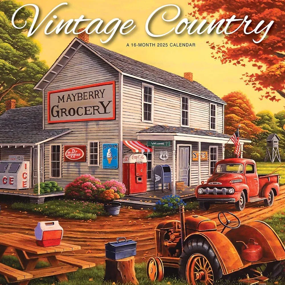 2025 Calendars|Hopper Studios 2025 Vintage Country 12" x 12" Monthly Wall Calendar (9781773728186)