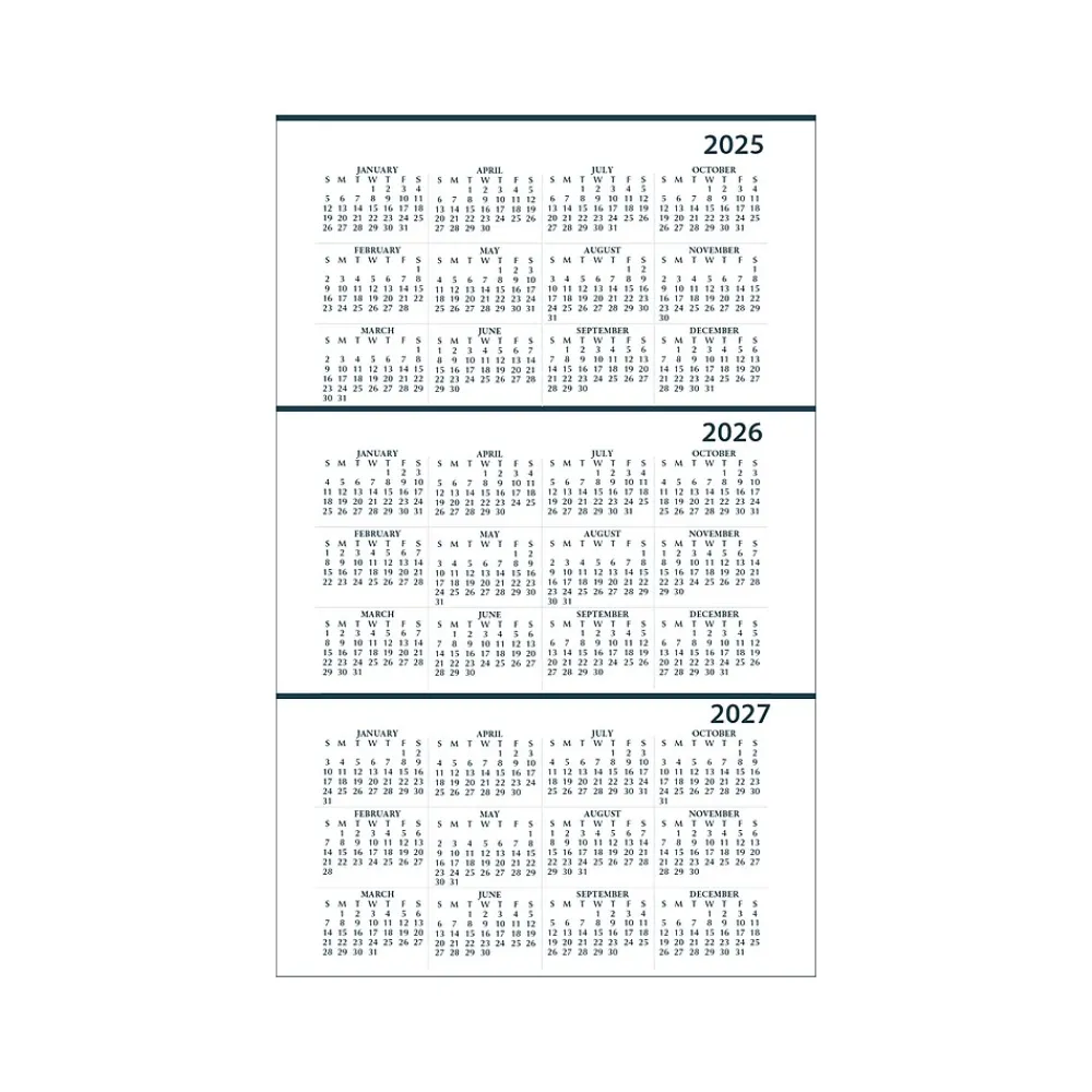 2025 Planners|House of Doolittle 2025 5" x 8" Daily Appointment Book, Faux Leather Cover, Black (28802-25)