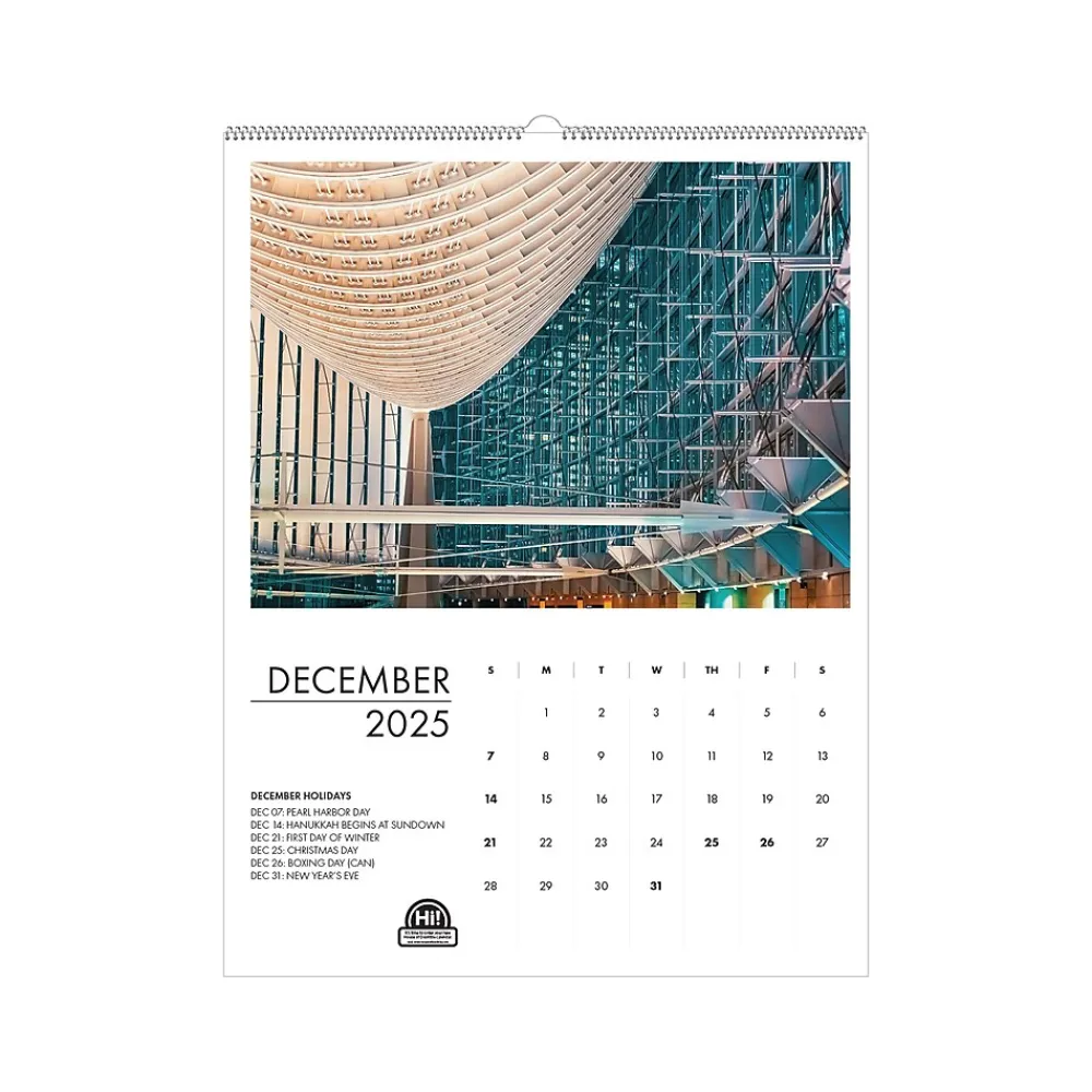 2025 Calendars|House of Doolittle 2025 Abstract Architecture 11" x 14" Monthly Wall Calendar (315-25)