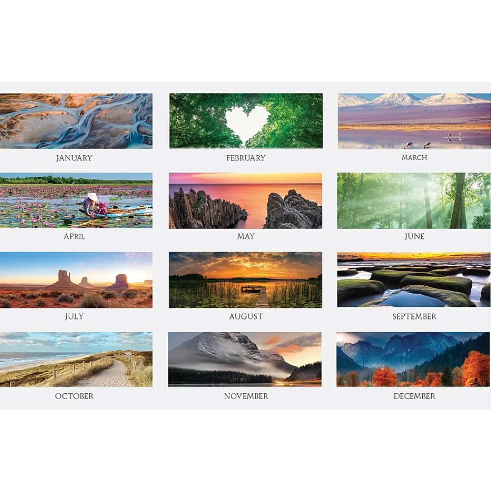 2025 Calendars|House of Doolittle 2025 Earthscapes Scenic 12.25" x 26" Three-Month Wall Calendar (3638-25)