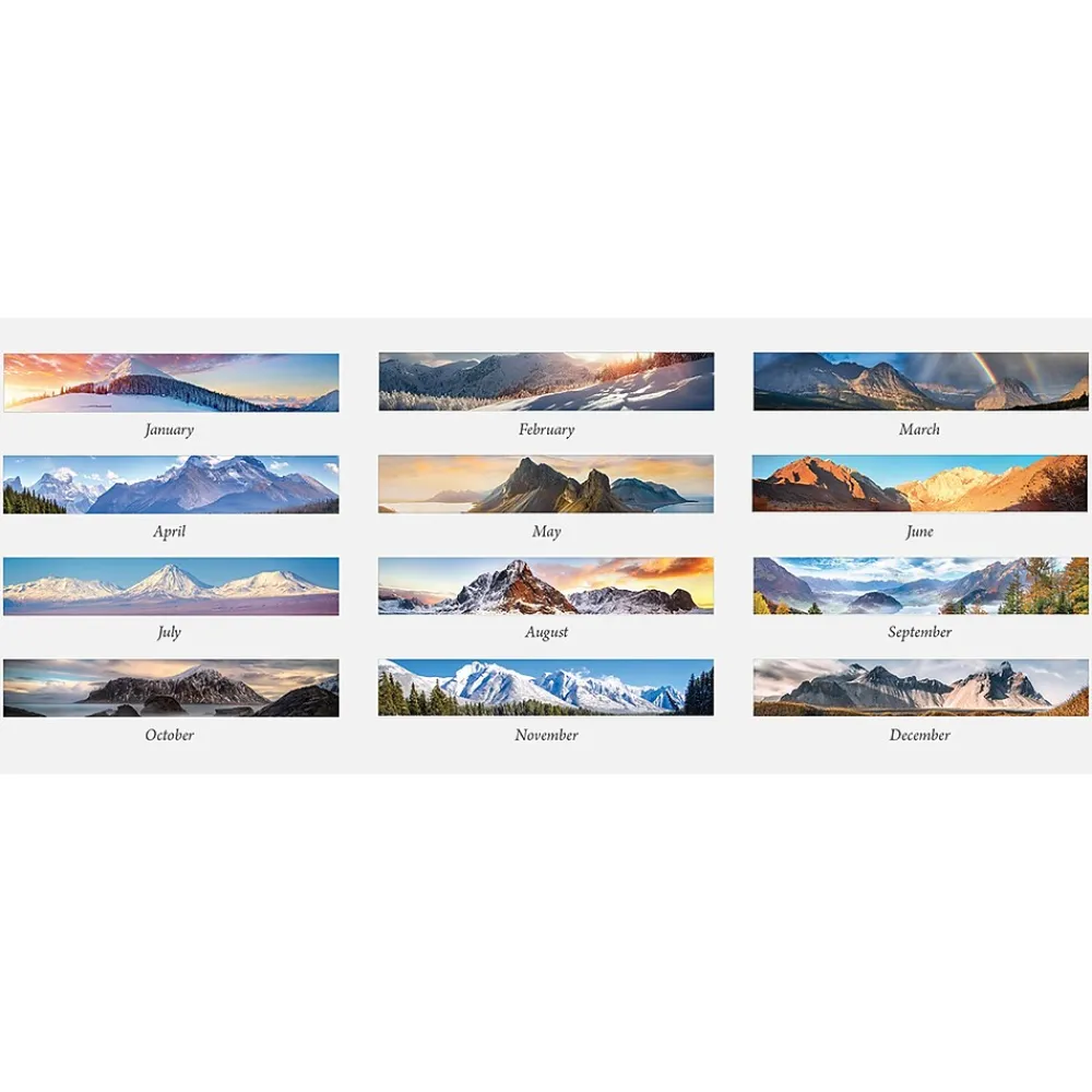 2025 Calendars|House of Doolittle 2025 Earthscapes Mountains of the World 22" x 17" Monthly Desk Pad Calendar (176-25)