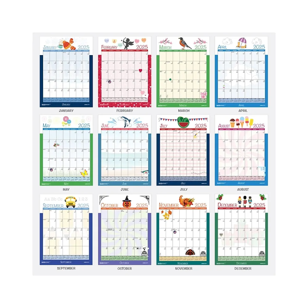 2025 Calendars|House of Doolittle 2025 Seasonal Holiday Depictions 12" x 12" Monthly Wall Calendar (338-25)