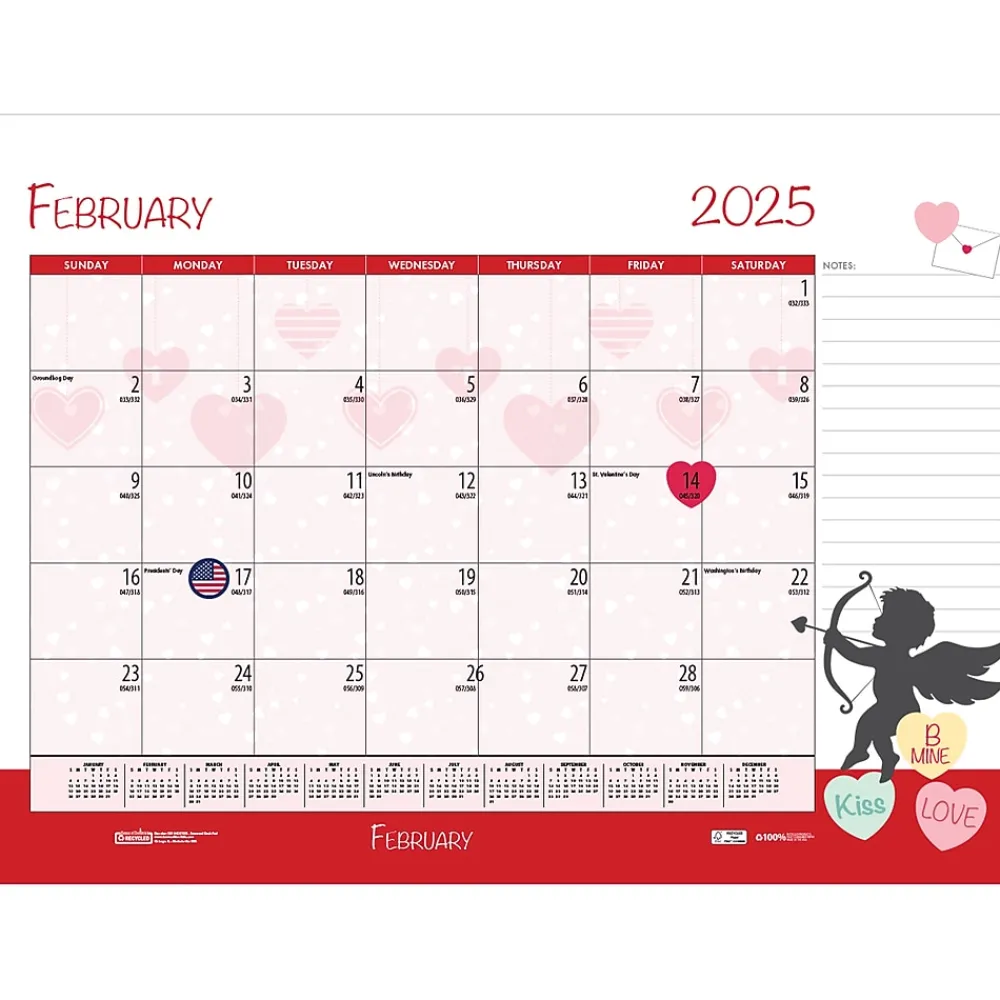 2025 Calendars|House of Doolittle 2025 Seasonal Holiday Depictions 18.5" x 13" Monthly Desk Pad Calendar (1396-25)