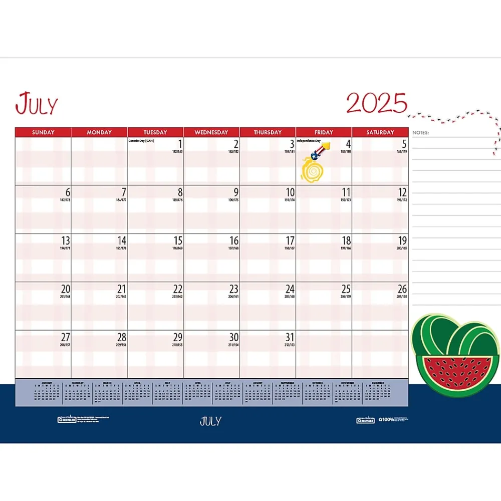 2025 Calendars|House of Doolittle 2025 Seasonal Holiday Depictions 18.5" x 13" Monthly Desk Pad Calendar (1396-25)
