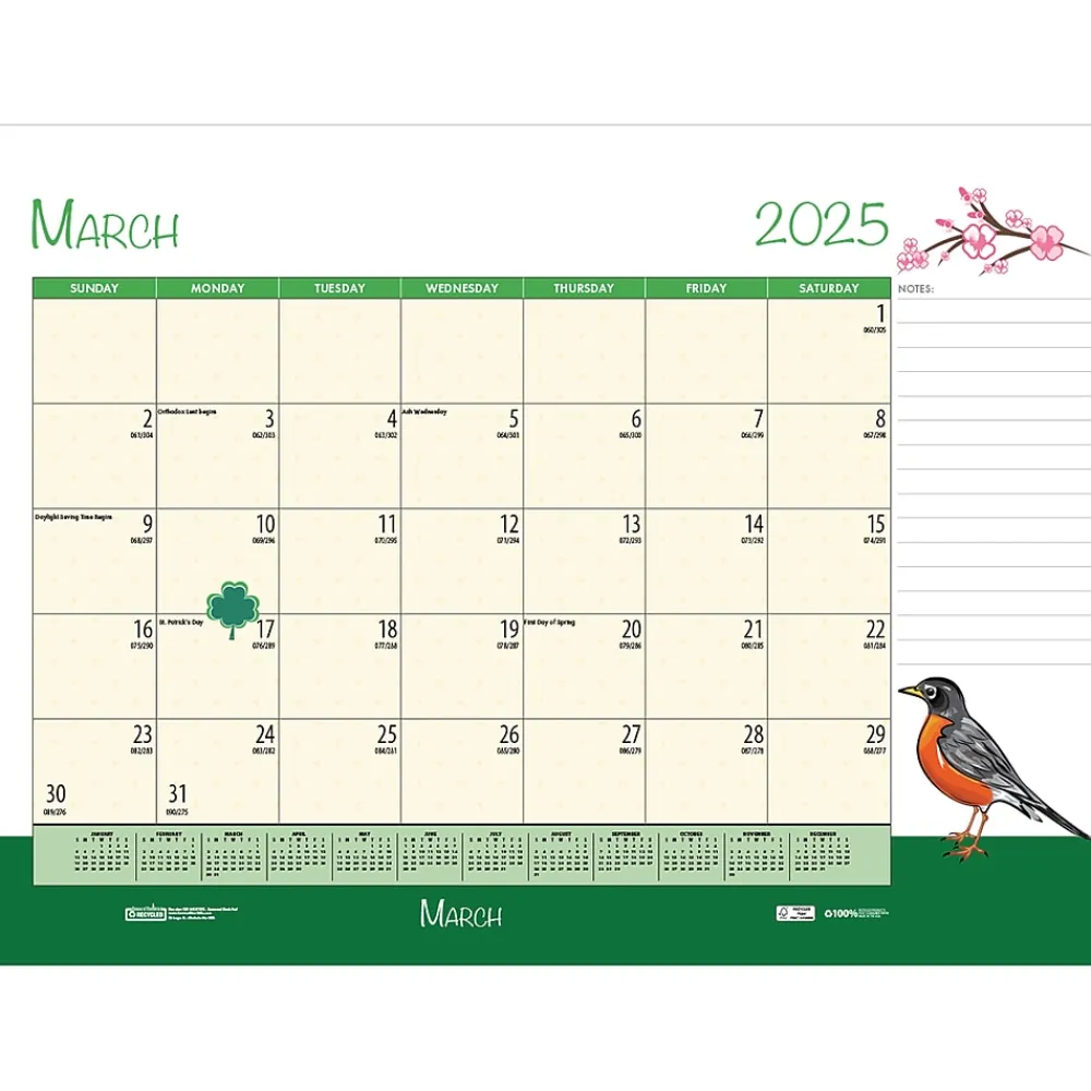 2025 Calendars|House of Doolittle 2025 Seasonal Holiday Depictions 18.5" x 13" Monthly Desk Pad Calendar (1396-25)