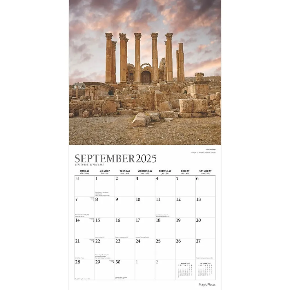 2025 Calendars|Plato 2025 Magic Places 12" x 12" Monthly Square Wall Calendar (9781975478896)