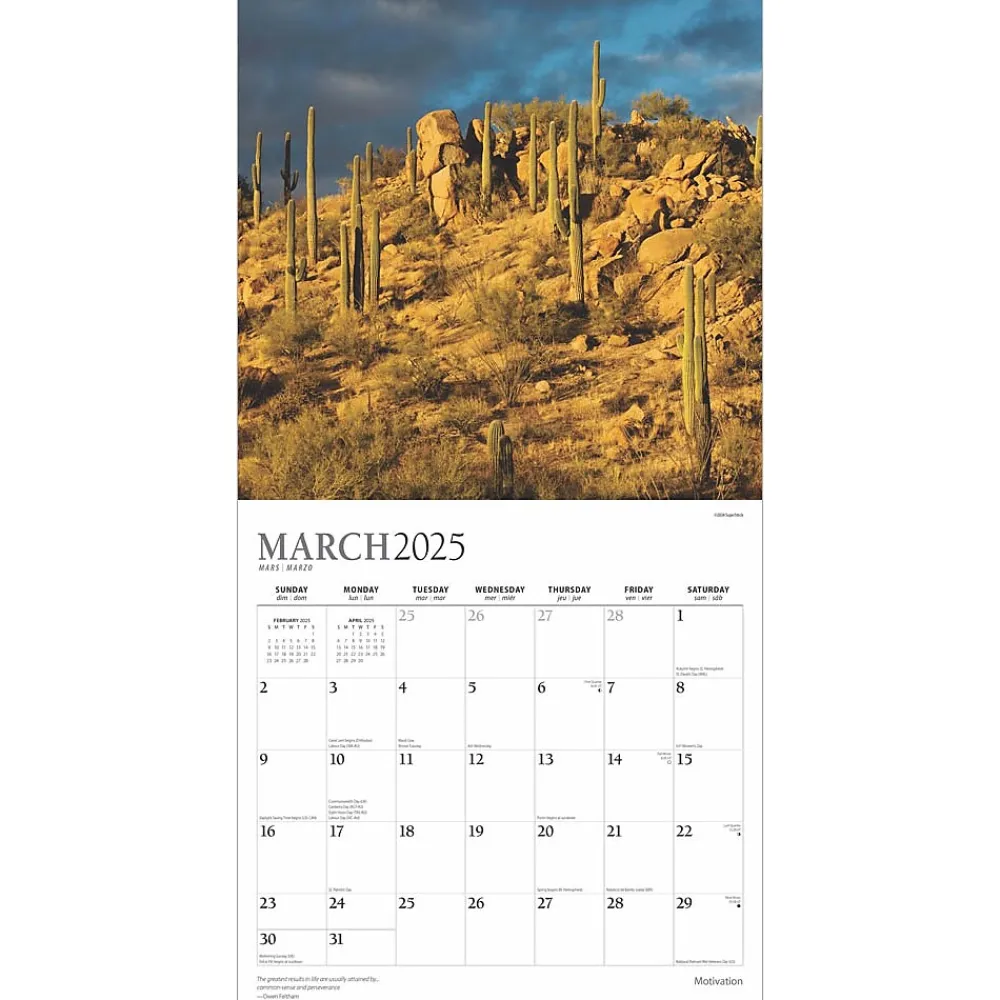 2025 Calendars|BrownTrout 2025 Plato Motivation 12" x 24" Monthly Square Wall Calendar, (9781975478834)