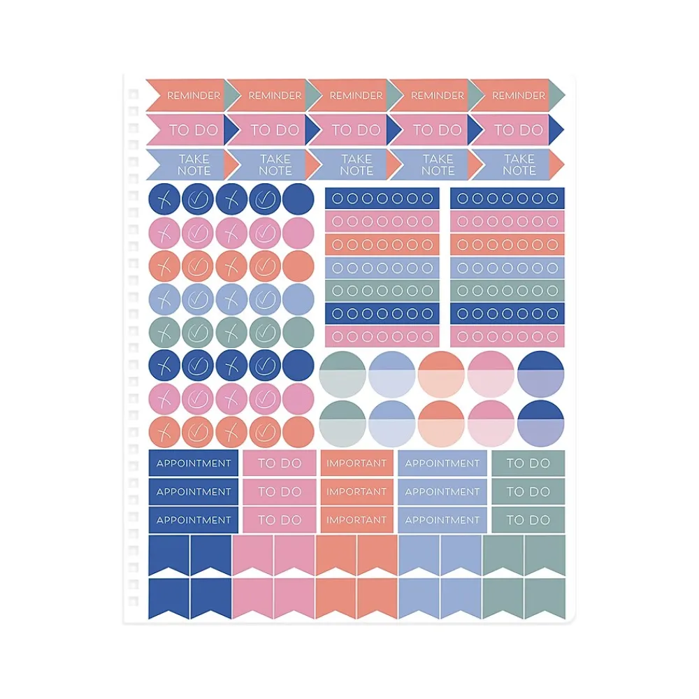 Academic Planners|Punch Studio 2024-2025 9.5" x 11.5" Academic Monthly Planner, Paper Cover, Blue Multicolor (79142)