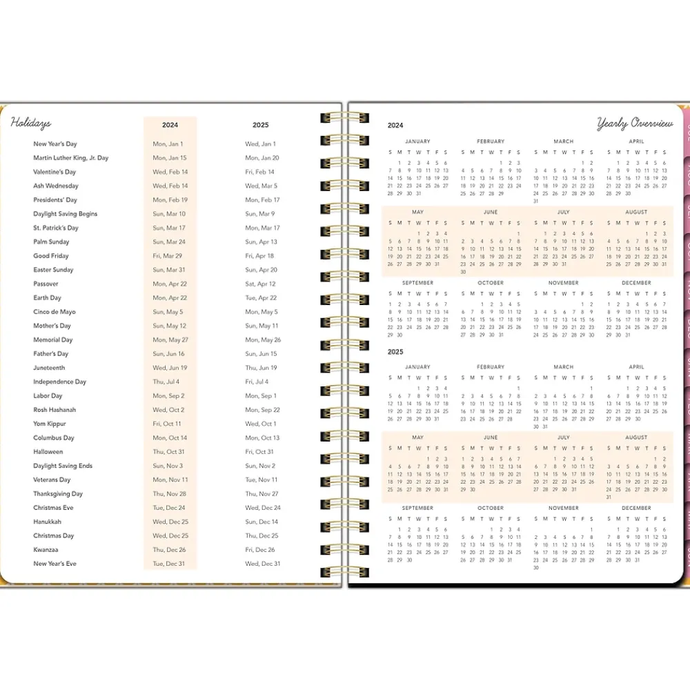 Academic Planners|Southworth 2024-2025 Rustic Citrus 8.5" x 11" Academic Weekly & Monthly Planner, Multicolor (91366)