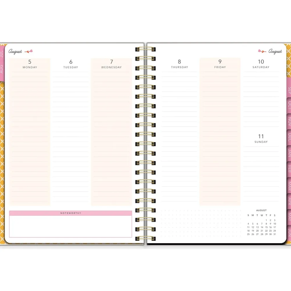 Academic Planners|Southworth 2024-2025 Rustic Citrus 8.5" x 11" Academic Weekly & Monthly Planner, Multicolor (91366)