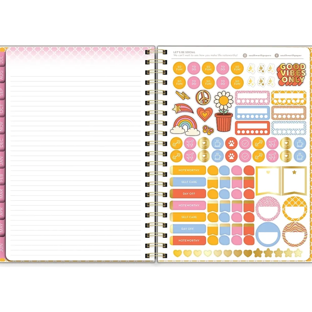 Academic Planners|Southworth 2024-2025 Rustic Citrus 8.5" x 11" Academic Weekly & Monthly Planner, Multicolor (91366)