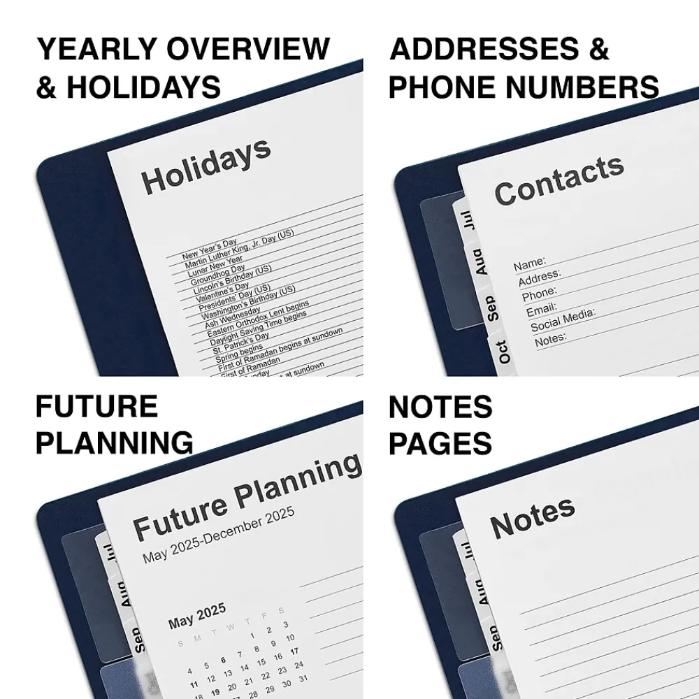 Academic Planners|Staples 2023-2024 7" x 9" Academic Weekly & Monthly Appointment Book, Blue (ST60360-23)