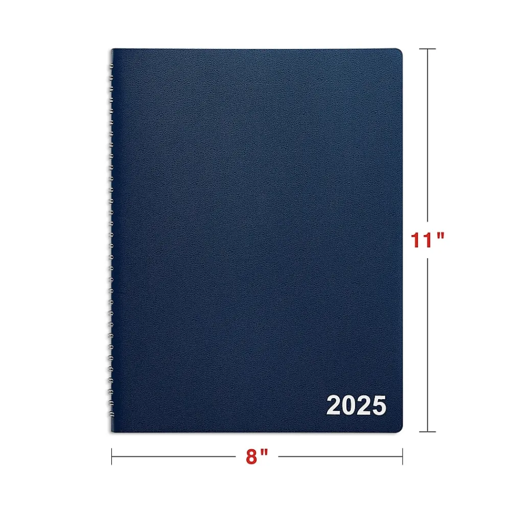 2025 Planners|Staples 2025 8" x 11" Weekly & Monthly Appointment Book, (TR58470-25) Navy