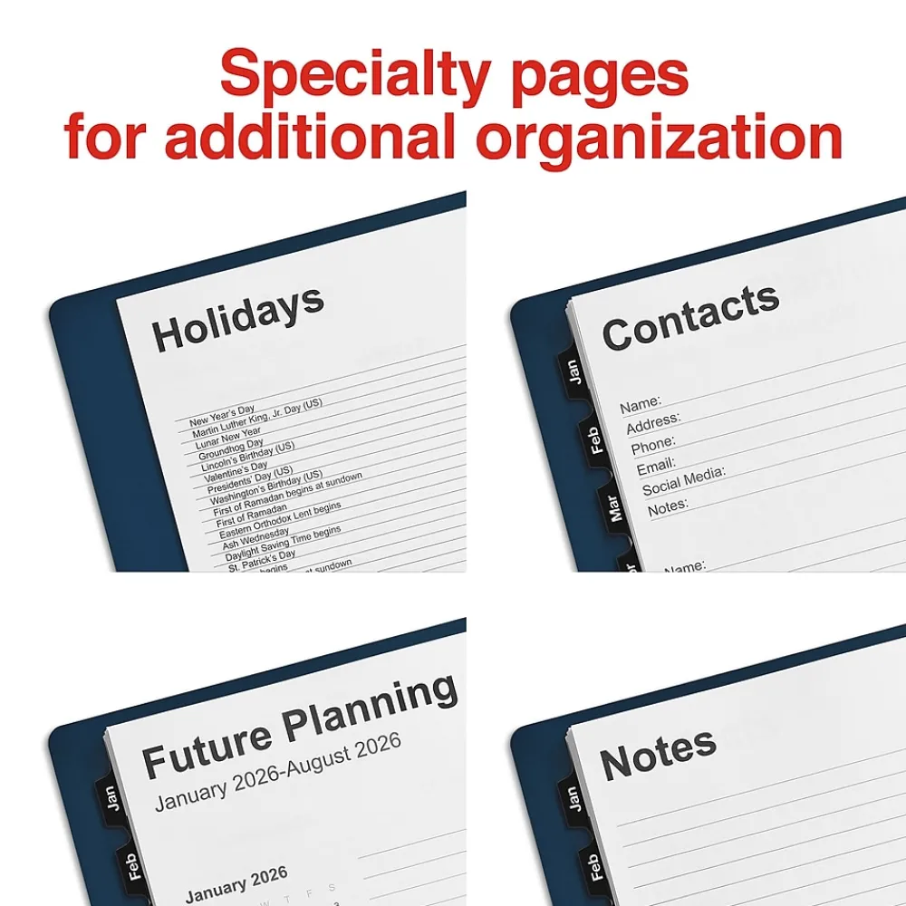 2025 Planners|Staples 2025 8" x 11" Weekly & Monthly Appointment Book, (TR58470-25) Navy