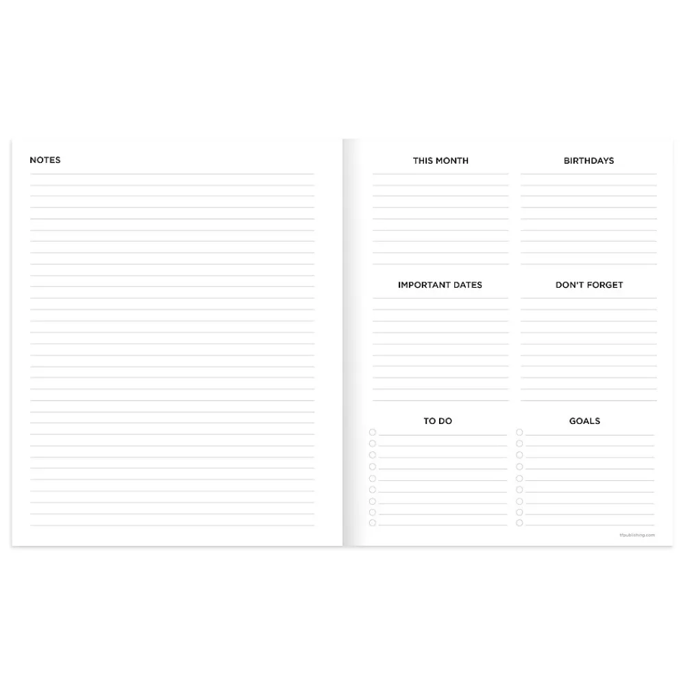 2025 Planners|TF Publishing 2025 6.5" x 8" Monthly Planner, Paperboard Cover, Grey Forest (25-4212)